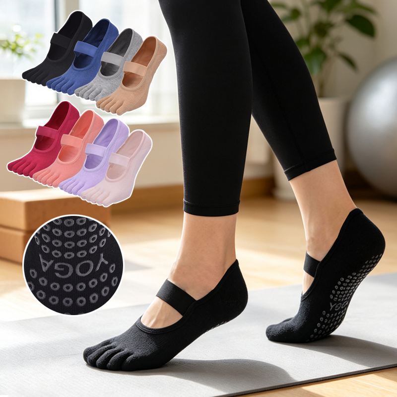Medias Para Pilates Y Yoga - Ladies Five Toe Anti Slip Pilates